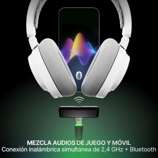 Casque gaming SteelSeries Arctis Nova 7X Gen 2 sans fil Bluetooth Over-ear Micro rétractable Blanc - Neuf