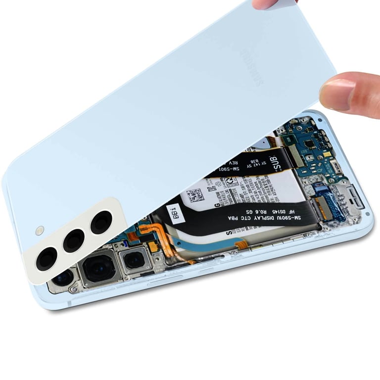 Cache Batterie Samsung Galaxy S22 Plus Originale Samsung ciel avec lentille Neuf - vue 3