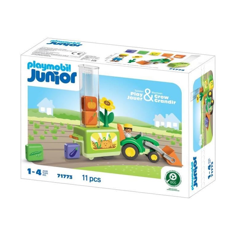 Playmobil 71773 Tracteur avec planteuse, Playmobil junior, 11 pieces, Des 12 mois - Neuf