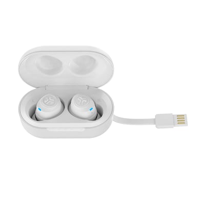 JLab IEUEBJBUDSAIRRWHT82 auricular y casco Auriculares True Wireless Stereo (TWS) Dentro de oído Música Bluetooth Blanco