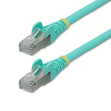 StarTech.com Cable de 10m de Red Ethernet CAT6a - Aguamarina - Low Smoke Zero Halogen (LSZH) - 10GbE - 500MHz - PoE++ de 100W - Snagless sin Pestillo