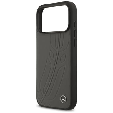 Custodia Mercedes Leather Large MagSafe per iPhone 17 Pro Max, antracite