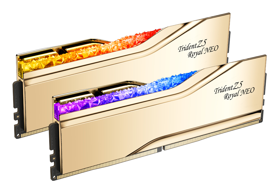 G.Skill Trident Z5 Royal Neo 48 Go 2 x 24 Go DDR5 6000 MHz CL28 Or - vue 2