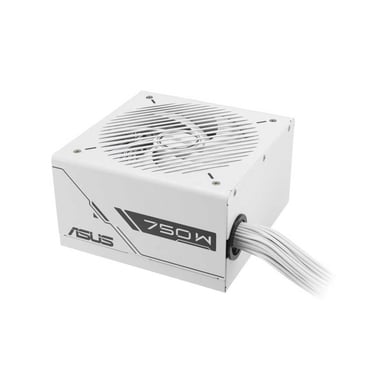 Fuente de alimentación PC ASUS Prime 750W 80 PLUS Bronze Blanca, Cables Blancos Parcialmente Enfundados, Ventilador de 135 mm