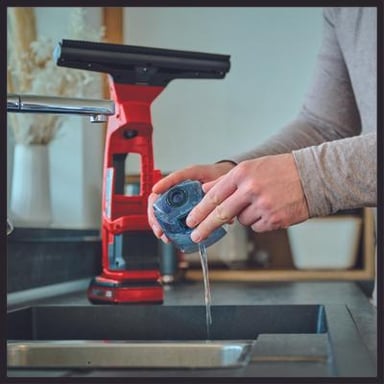 Einhell BRILLIANTO limpiacristales eléctrico 0,3 L Negro, Rojo