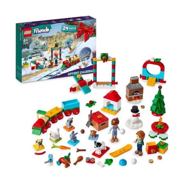 LEGO Friends 41758 Calendario de Adviento 2023, con 24 Regalos incluyendo 8 Figuras de Animales, 2 Mini Muñecas, Regalo de Navidad