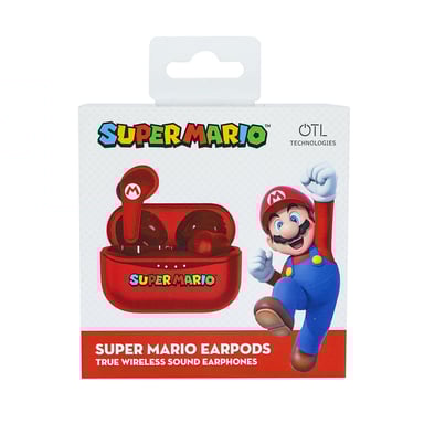 OTL Technologies Super Mario Cuffie senza fili Bluetooth per chiamate/musica Rosso