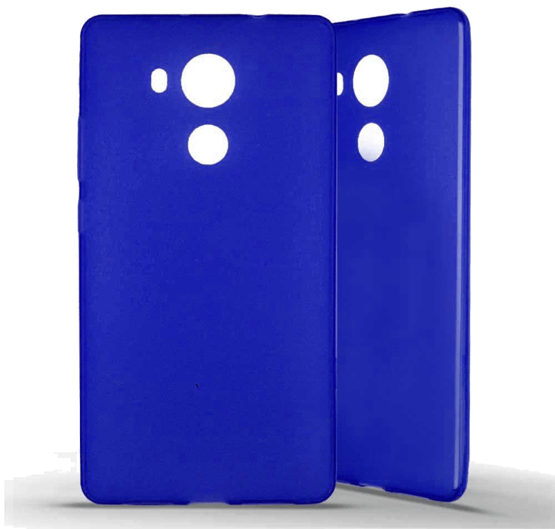 Coque silicone unie compatible Givré Bleu Huawei Mate 8