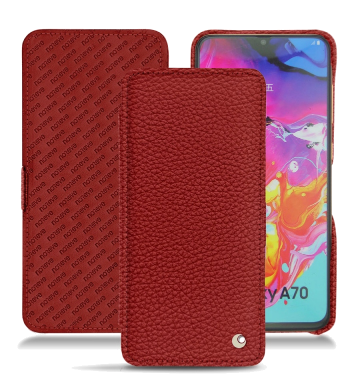 Housse cuir Samsung Galaxy A70 - Rabat horizontalRouge