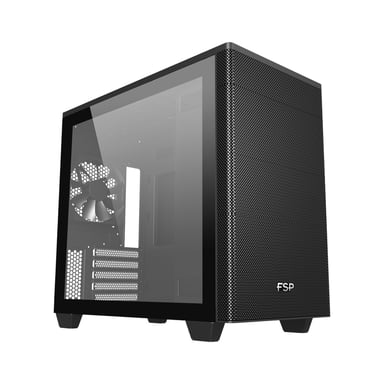 FSP Boitier Mini Tour Micro ATX FSP CST360 avec panneau vitré (Noir)