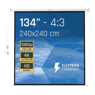 iggual Pantalla eléctrica 4:3 134'' 240x240 cm