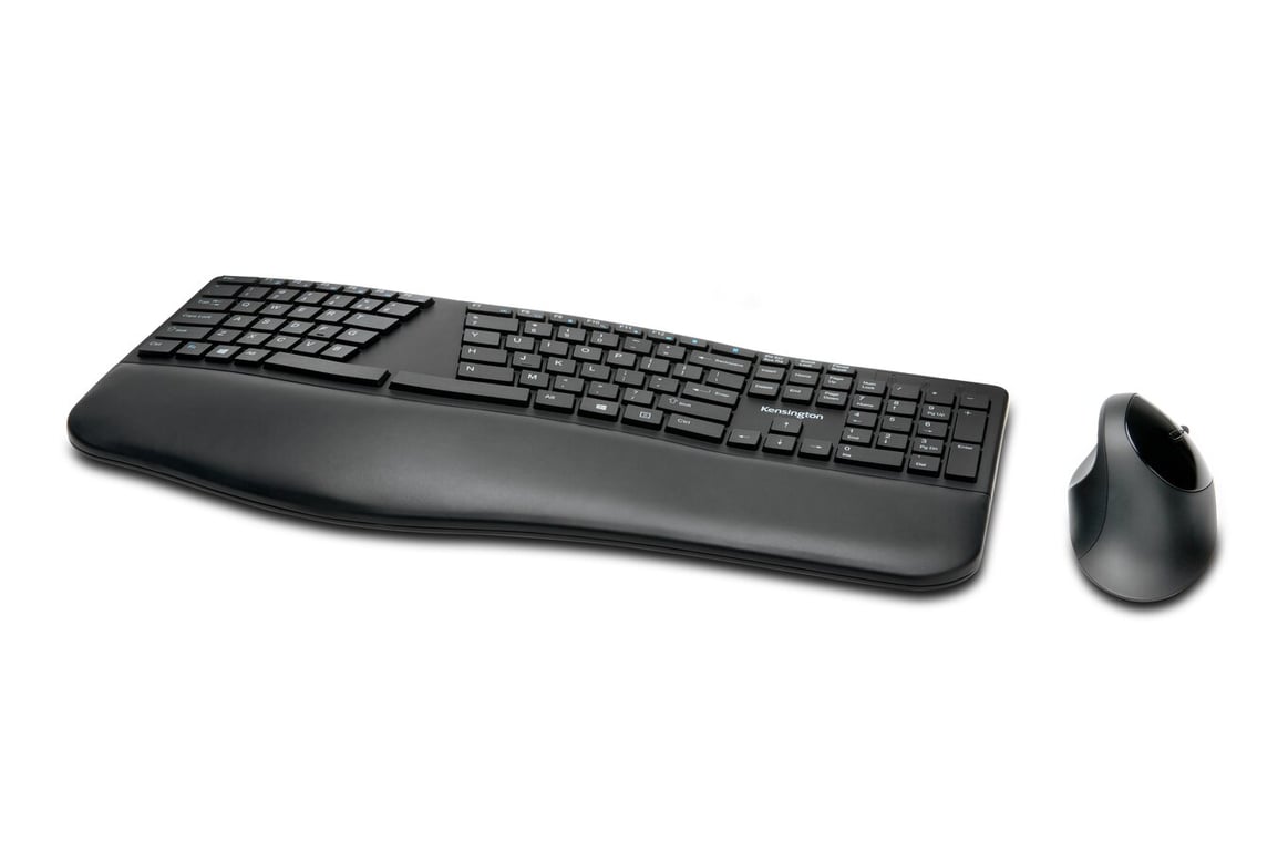 Clavier Kensington Pro Fit Ergo – RF Sans Fil + Bluetooth, QWERTY, Courbé - vue 2
