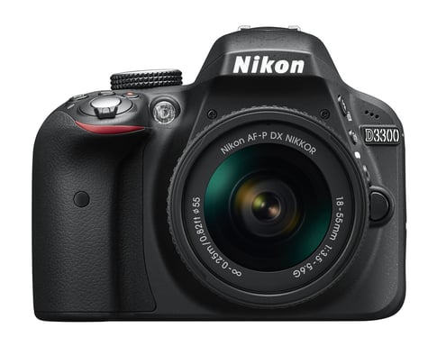 Nikon D3300 + AF-P 18-55mm VR Kit d'appareil-photo SLR 24,2 MP CMOS 6000 x 4000 pixels Noir