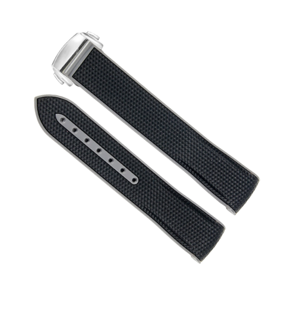 INF Bracelet De Montre En Silicone Omega X Swatch Moonswatch Planet Series Darkgrey - vue 4