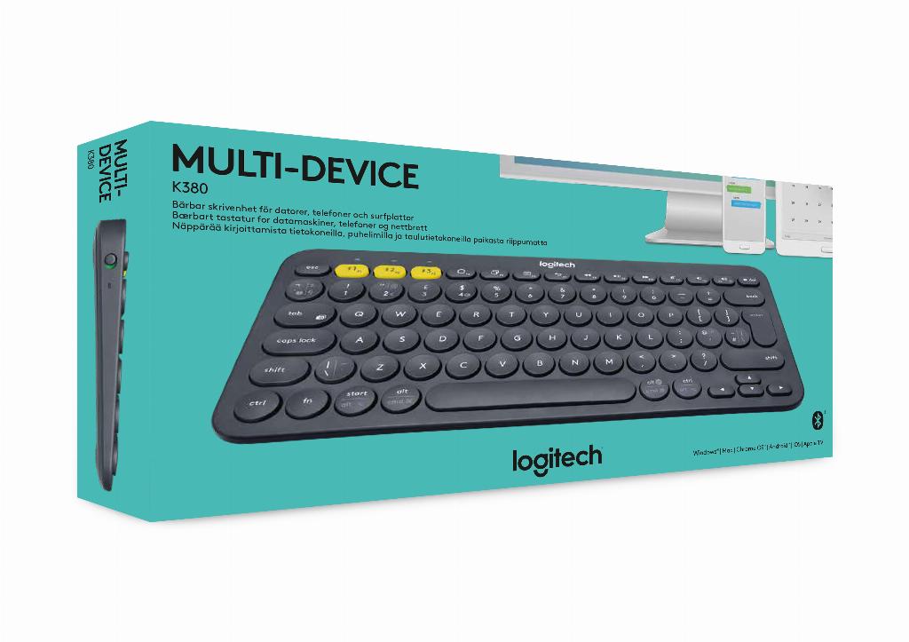Logitech K380 Multi-Device clavier Bluetooth AZERTY Français Gris