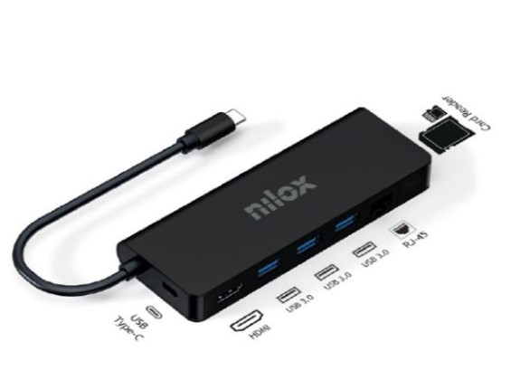 Nilox DOCK USB C 8 IN 1 HDMI 4K 0 Mbit/ Neuf