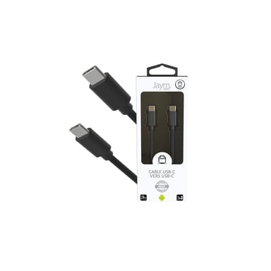 Cavo da USB-C a Type-C 3A - 1,5 metri - Collezione POP - Nero