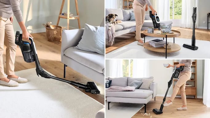 Bosch BCS1041WAC aspirateur balai et balai électrique Batterie Sec HEPA Sans sac 0,4 L 23,5 W Noir, Blanc 4 Ah - Neuf Blanc - vue 4