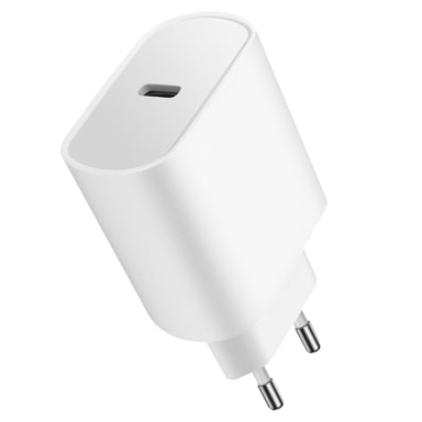 Chargeur Secteur USB-C 20W Power Delivery 3A Grab'N Go Compact et Léger Blanc