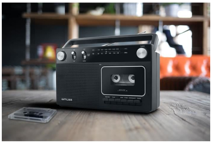 MUSE M-152 RC Radio analogique - Cassette - Noir