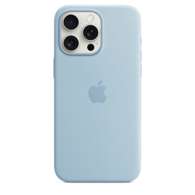 Apple Coque en silicone avec MagSafe pour iPhone 15 Pro Max - Bleu clair Apple iPhone 15 Pro Max