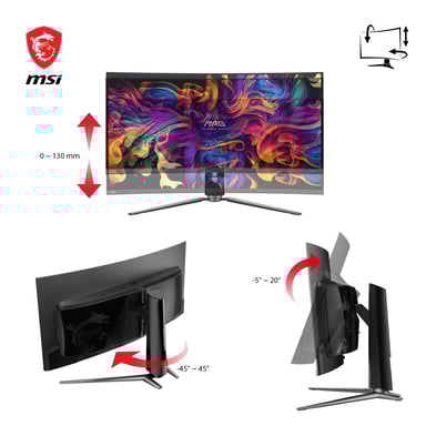MSI MAG 341CQPDE QD-OLED 86,4 cm (34'') 3440 x 1440 pixel UltraWide Quad HD Flat Panel PC Monitor Nero