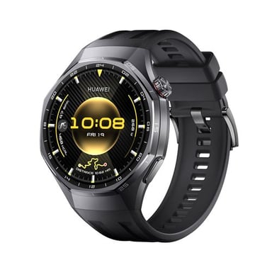 Watch GT6 Pro GPS - Boitier en Titane Noir de 46 mm avec bracelet en Fluoroélastomère, Noir