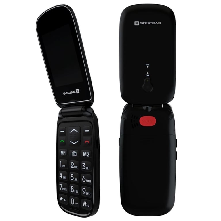 Evelatus Wave Button Flip Téléphone portable avec double SIM et LCD SOS Fonction d'appel senior Neuf - vue 4