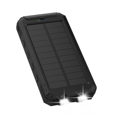 imoshion Solar Powerbank - Batterie externe avec panneau solaire - Charge rapide et fourniture d'énergie - 10.000 mAh - Noir
