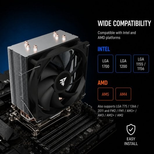 Tempest Cooler 3Pipes CPU Ventilateur 120mm - vue 3