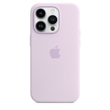 Coque en silicone avec MagSafe pour iPhone 14 Pro Lilas