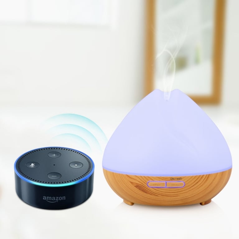 Diffuseur de Parfum Connecté Google Home Alexa Humidificateur Wifi Lumière  LED YONIS - Yonis