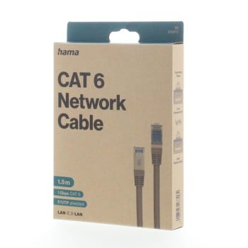 Cable de red, CAT-6, 1 Gbit/s, blindado F/UTP, 1,50 m