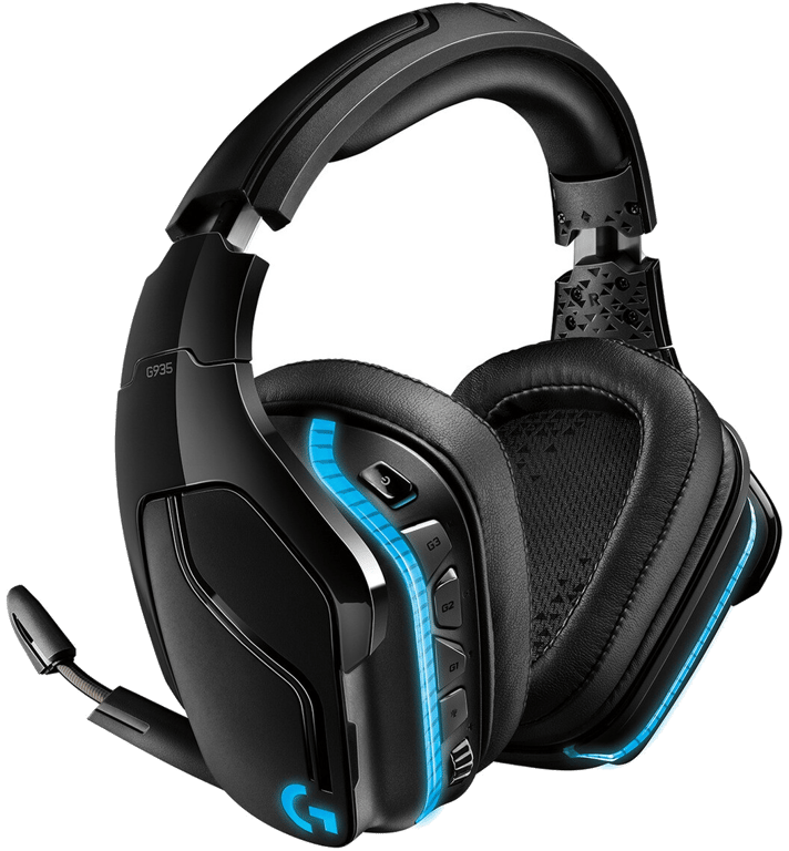 Micro casque gaming Logitech G935 7.1 Lightsync Sans Fil Noir