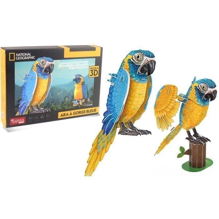Puzzle 3D Perroquet Jeu de construction EXPLORA Oiseau 94 pièces Dès - vue 2