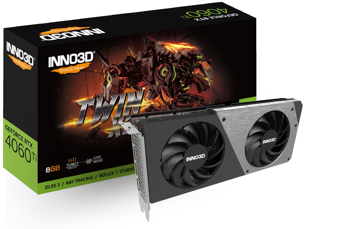 INNO3D GeForce RTX 4060 Ti TWIN X2 NVIDIA 8 Go GDDR6 Neuf - vue 1