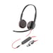 HP Poly Auriculares Poly Blackwire 3225 estéreo USB-C + conector de 3,5 mm + adaptador USB-C/A (paquete)