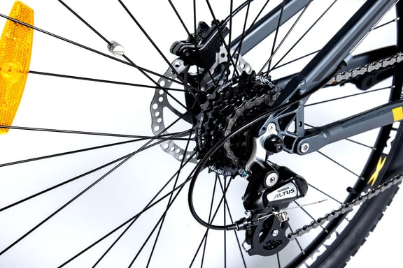 Bicicletta Elettrica, E-MTB 29'' PRO FS Motore centrale Moma Bikes, Alluminio, SHIMANO ALTUS 8v, Sospensione completa, Freni a disco idraulici, Batteria integrata Ion Litio 48V 13Ah.