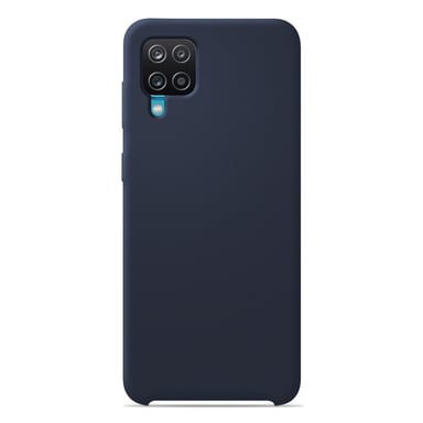 Coque silicone unie Soft Touch Bleu nuit compatible Samsung Galaxy A12 5G