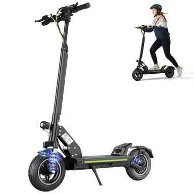 Patinete eléctrico plegable TODIMART D8 con doble suspensión y pantalla LED, batería de 48 V y 18,2 Ah
