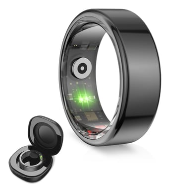 Ksix Saturn Anillo inteligente de seguimiento de actividad IP68 Negro