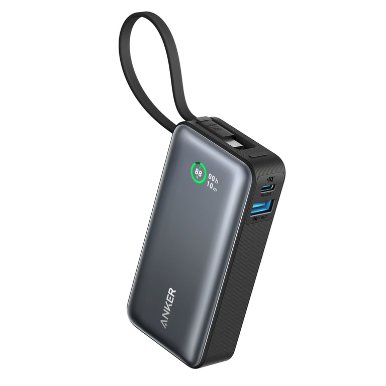 Anker Nano Powerbank 10000 mAh avec câble USB C intégré Puissance maximale PD avec 1 Port USB C 1 Port USB A 134 - vue 4