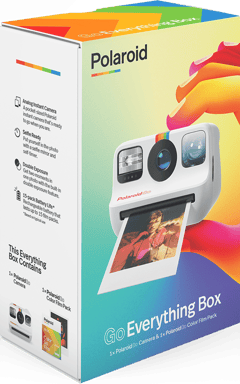 Fotocamera Istantanea Polaroid Go Bianca + Pack Pellicola a Colori 16 Foto Formato Tascabile con Doppia Esposizione e Timer