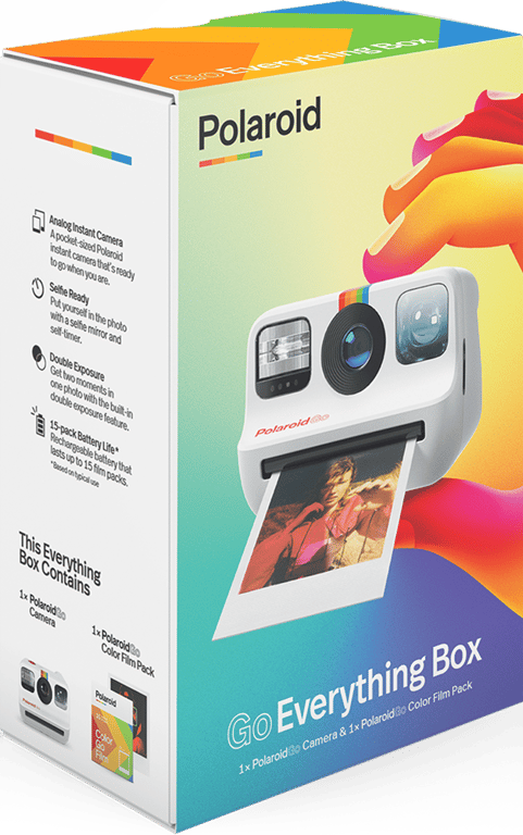 Everything box Appareil photo GO + 1 pack de films colors Blanc Polaroid