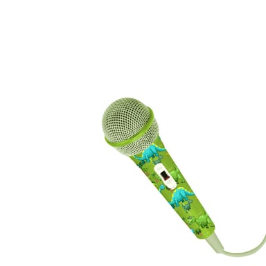 Micrófono con cable WeKids, toma de 3,5 mm, cable de 2,8 m de longitud, modelo DINO