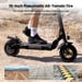Patinete eléctrico para adultos iScooter W9, 48 V, 14 Ah, 1000 W, 45 km/h, freno de disco, freno electrónico, BMS, neumáticos de 25 cm de ancho