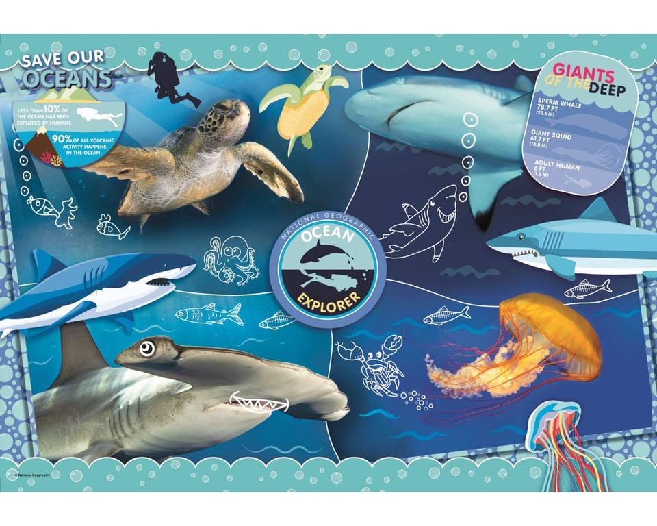 Puzzle 104 pièces : National Geographic Kids : Océan Clementoni Puzzles