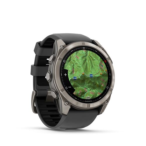 Fenix 8 Pro - Montre connectée 51 mm, GPS intégré en  Titanium et Silicone - Noir - Neuf