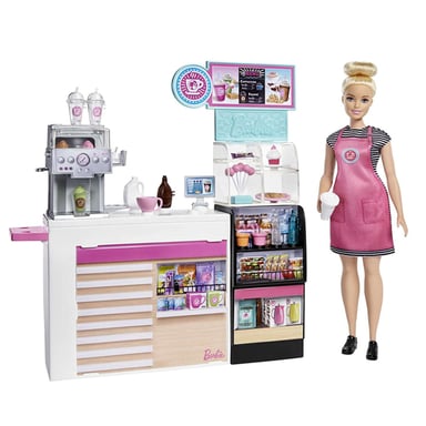 Mattel Set Coffee Break con Muñeca Barbie y Accesorios Multicolor
