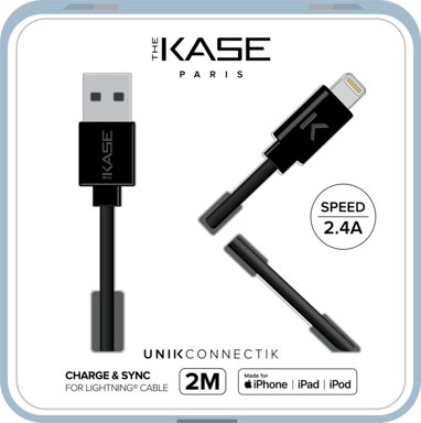 Cavo Lightning certificato MFi Apple Charge Speed 2,4A (2M), Jet Black